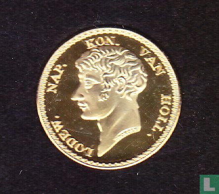 Nederland 10 gulden 1808 Lodewijk Napoleon "herslag" goud  - Afbeelding 1