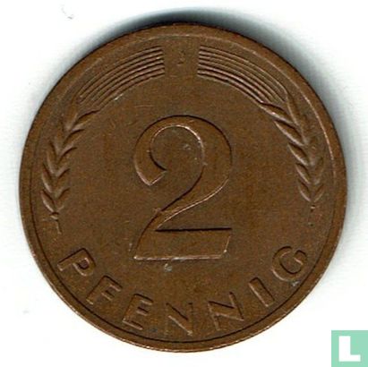 Allemagne 2 pfennig 1971 (J) - Image 2