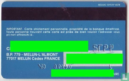 CB - Visa - Carte Bleu - Credit Lyonnais - Bild 2