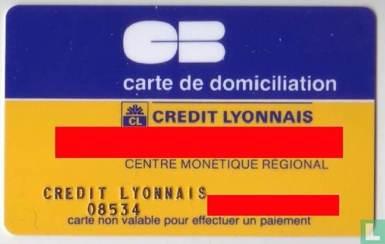 CB - Carte de Domiciliation - Credit Lyonnais - Image 1