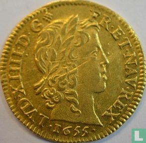 France 1 louis d'or 1655 (A) - Image 1