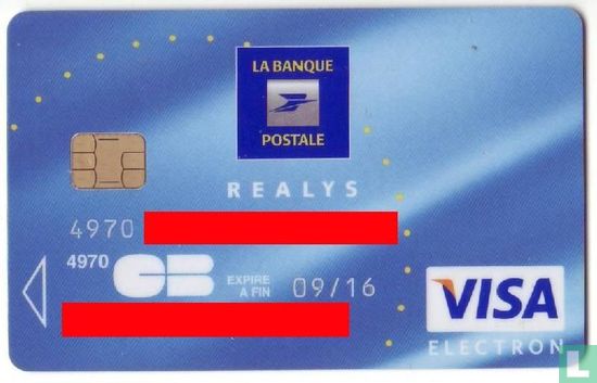 CB - Visa Electron - Plus - Realys - La Banque Postale (2016) - La Banque  Postale - LastDodo