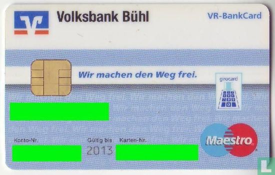 Girocard - Maestro - GeldKarte - VR-Bankcard - Volksbank Bühl - Bild 1