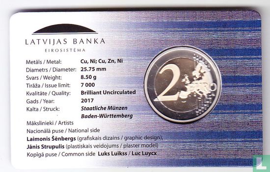Lettonie 2 euro 2017 (coincard) "Latgale" - Image 2