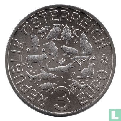 Autriche 3 euro 2017 "Wolf" - Image 2