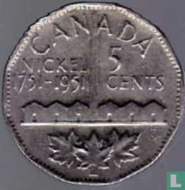 Canada 5 cents 1951 "200th anniversary Discovery of nickel" - Image 1