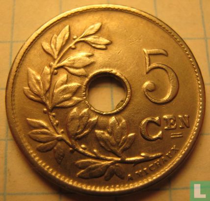 België 5 centimes 1920 (NLD) - Afbeelding 2