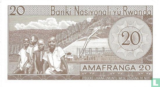 Rwanda 20 Francs 1971 - Afbeelding 2