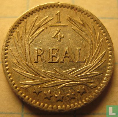 Guatemala ¼ real 1894 (type 3 - sans H) - Image 2
