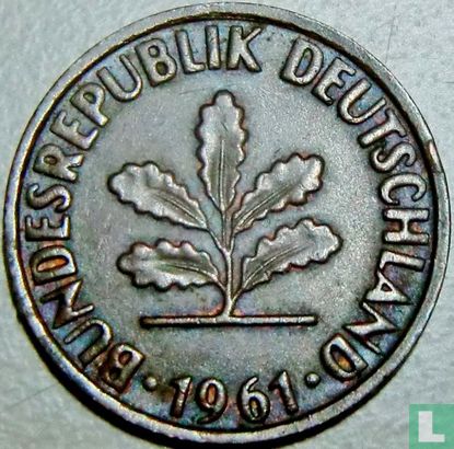 Duitsland 2 pfennig 1961 (F) - Afbeelding 1