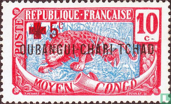 Leopard print, with Red Cross surcharge - Image 1