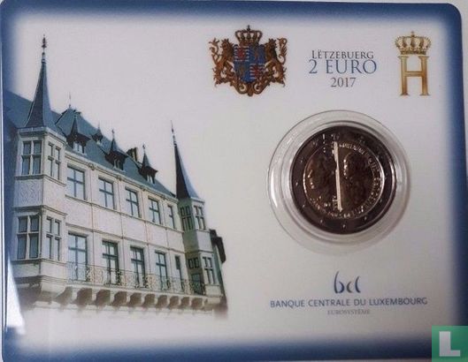 Luxemburg 2 euro 2017 (coincard) "200th anniversary of the birth of Grand Duke Guillaume III" - Afbeelding 1