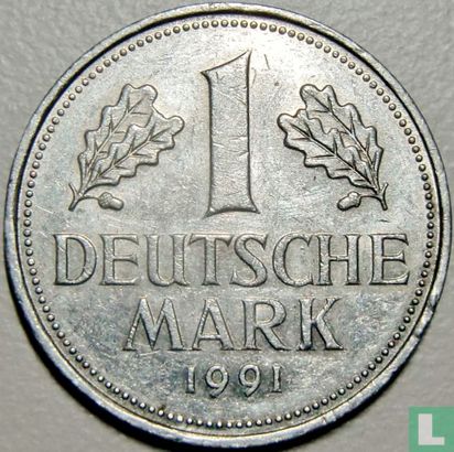 Allemagne 1 mark 1991 (G) - Image 1