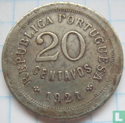 Portugal 20 centavos 1921 (type 2) - Image 1