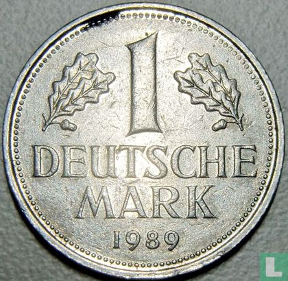 Germany 1 mark 1989 (D) - Image 1