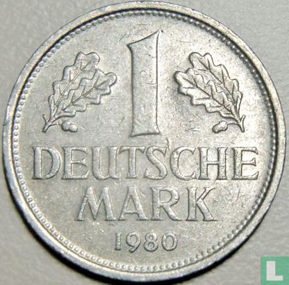 Deutschland 1 Mark 1980 (F) - Bild 1
