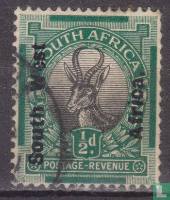 Springbok, with English overprint