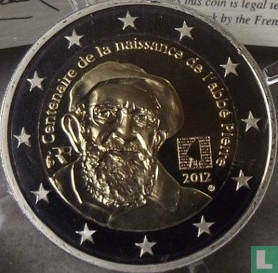 Frankrijk 2 euro 2012 (PROOF) "100th anniversary of the birth of Henri Grouès named L'abbé Pierre" - Afbeelding 1