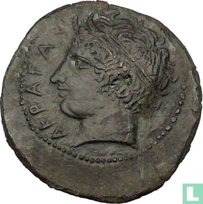 Fundão, Sicilië  AE27, Hemilitron  400-380 v.Chr. - Afbeelding 1