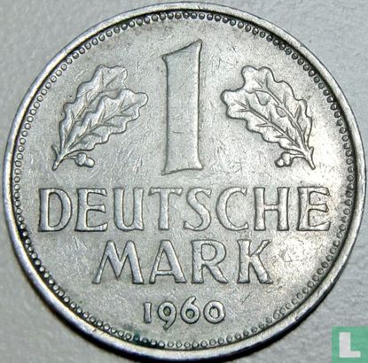 Germany 1 mark 1960 (F) - Image 1