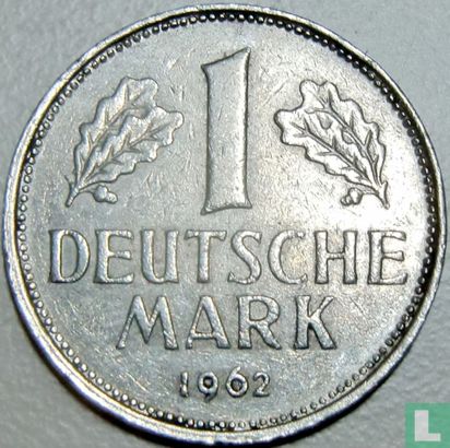 Allemagne 1 mark 1962 (J) - Image 1