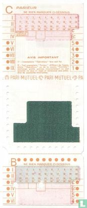 Ticket PMU - Jumelé - Doublet ou Triplet (obsolète) - Afbeelding 2