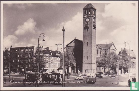 Amstelveenseweg met R.K. Kerk v. d. Hl. Agnes