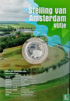 Netherlands 5 euro 2017 (PROOF - folder) "Defence Line of Amsterdam" - Image 1