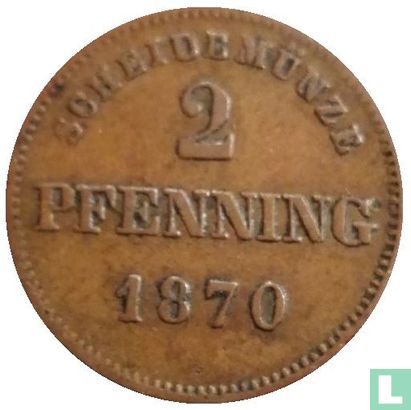 Beieren 2 pfenning 1870 - Afbeelding 1