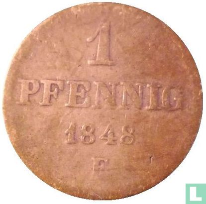 Saxony-Albertine 1 pfennig 1848 - Image 1