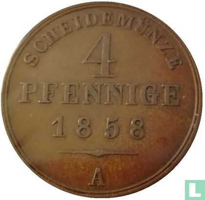 Schaumburg-Lippe 4 pfennige 1858 - Afbeelding 1