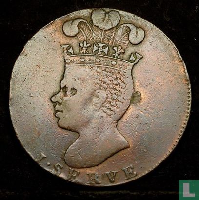 Barbadoes  1 penny  1792 (pineapple) - Afbeelding 2