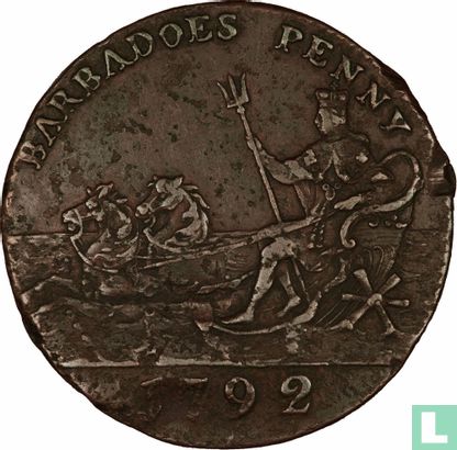 Barbadoes  1 penny  1792 - Image 1