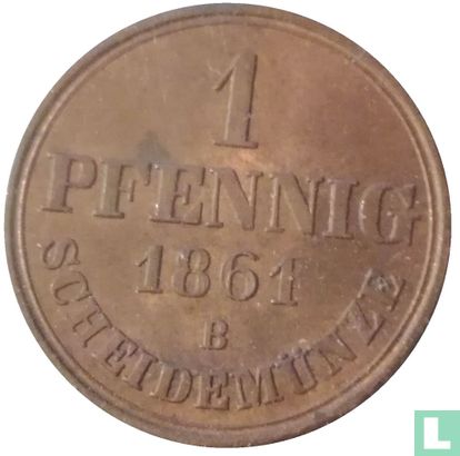 Hannover 1 pfennig 1861 - Afbeelding 1