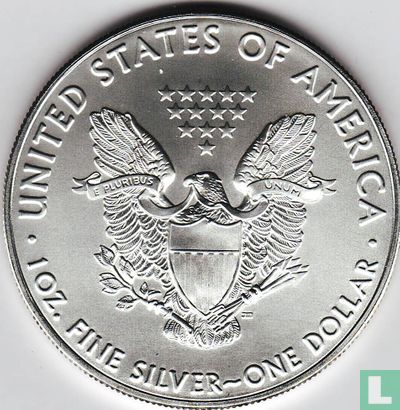 États-Unis 1 dollar 2017 (coloré) "Silver Eagle" - Image 2