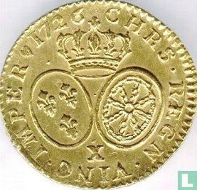 Frankrijk 1 louis d'or 1726 (X) - Afbeelding 1