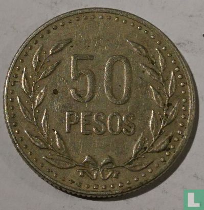 Colombia 50 pesos 1990 (type 2) - Image 2