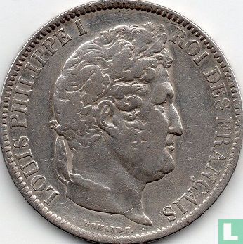 Frankrijk 5 francs 1831 (Tekst incuse - Gelauwerde hoofd - D) - Afbeelding 2