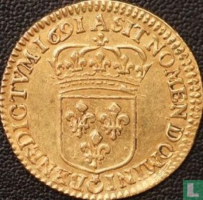 Frankreich ½ Louis d'or 1691 (A) - Bild 1