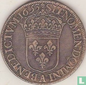France ½ ecu 1653 (A) - Image 1