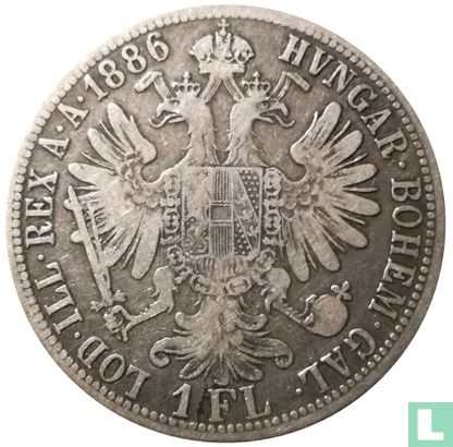 Austria 1 florin 1886 - Image 1