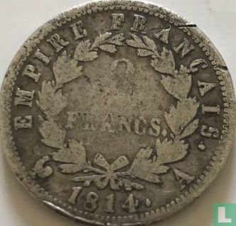 Frankrijk 2 francs 1814 (A) - Afbeelding 1