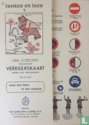 Van Gorcum's volledige verkeerskaart voor het onderwijs [10e druk]  - Afbeelding 1
