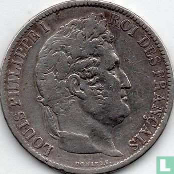 Frankreich 5 Franc 1831 (Vertieften Text - Eichenbekränzte Haupt - K) - Bild 2