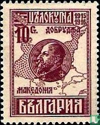 Tsar Ferdinand et carte de la Macédonie