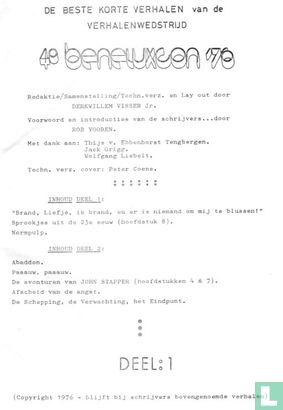 De beste korte [SF] verhalen van de 4e Beneluxcon-verhalenwedstrijd1976 + KKA 1976 - Bild 2