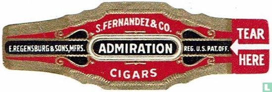 S. Fernandez & co. Admiration Cigars-e. Regensburg & Sons, Mfrs-reg. u.s. pat. off - Image 1
