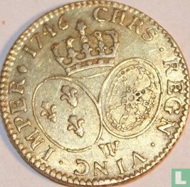 Frankrijk 1 louis d'or 1746 (W) - Afbeelding 1