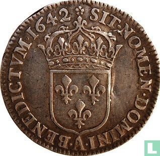 France 1/12 ecu 1642 (A - rose) - Image 1