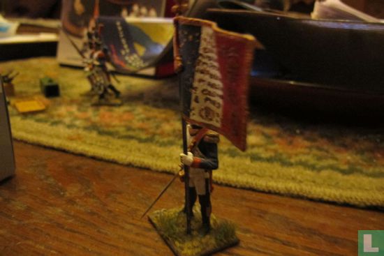 French old guard officer with flag - Image 1